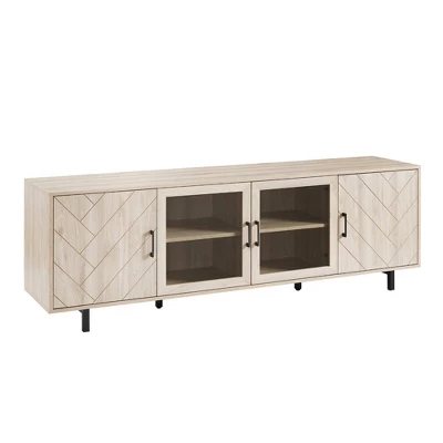 Vik Modern Boho 4 Door Herringbone TV Stand for TVs up to 80" - Saracina Home Vik Modern Boho 4 Door Herringbone TV Stand For TVs Up To 80" - Saracina Home -Saracina Home GUEST ed5d16ce 4150 442b 90cb a64eda002eff