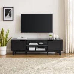 Modern Transitional 2 Door Storage TV Stand For TVs Up To 65" - Saracina Home 2 Modern Transitional 2 Door Storage TV Stand For TVs Up To 65" - Saracina Home -Saracina Home GUEST ed692f76 ef59 4df7 9b75 0bb9a780a577