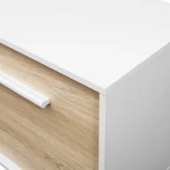 Modern 2 Door TV Stand For TVs Up To 65" Solid White/Coastal Oak/White - Saracina Home 6 Modern 2 Door TV Stand For TVs Up To 65" Solid White/Coastal Oak/White - Saracina Home -Saracina Home GUEST ed7d2c12 7f7a 43d6 b2cb fbf13fff1b93