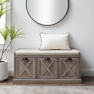 Farmhouse 40" 3 Drawer Storage Bench with Cushion - Saracina Home Farmhouse 40" 3 Drawer Storage Bench With Cushion - Saracina Home -Saracina Home GUEST ed8704e6 f024 4e62 a784 df82d9c1ca48