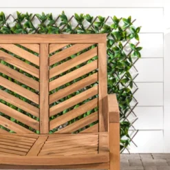 Slatted Chevron Acacia Wood Patio Loveseat – Saracina Home -Saracina Home GUEST ee7aca78 cc7a 49fa b19f 796caa3028c9