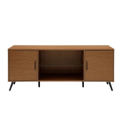 2 Door Mid-Century Modern Wood Storage TV Stand for TVs up to 65" - Saracina Home 2 Door Mid-Century Modern Wood Storage TV Stand For TVs Up To 65" - Saracina Home -Saracina Home GUEST ef4808bd 6d36 452d a035 37eb52642cdf