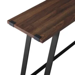 Urban Industrial Entry Table With Wood And Metal Dark Walnut - Saracina Home -Saracina Home GUEST f00c8c91 0bb0 40da b45c ad53d8296749