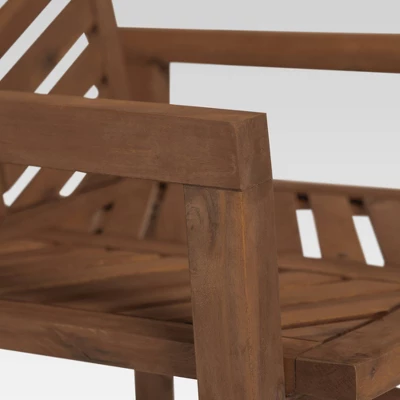 3pc Slatted Chevron Acacia Wood Patio Chat Set - Saracina Home 3pc Slatted Chevron Acacia Wood Patio Chat Set - Saracina Home -Saracina Home GUEST f11d65d5 c8b8 4611 86f3 d8b700f13a02