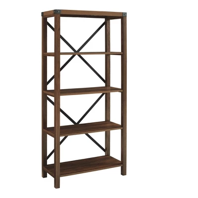 64" Sophie Industrial X Frame Bookshelf - Saracina Home 64" Sophie Industrial X Frame Bookshelf - Saracina Home -Saracina Home GUEST f1ba2535 9513 4eec a003 6eb7a4bfa83c