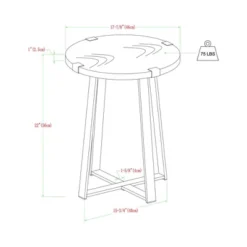 Set Of 2 Wrightson Urban Industrial Wrap Leg Round Side Tables Dark Walnut - Saracina Home 6 Set Of 2 Wrightson Urban Industrial Wrap Leg Round Side Tables Dark Walnut - Saracina Home -Saracina Home GUEST f1c3ab22 5789 47d3 b099 7e2bf541135c