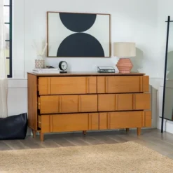 Modern Vertical Accent Solid Wood 6 Drawer Double Dresser - Saracina Home -Saracina Home GUEST f2c95f91 e85a 4ac9 92cd 0ee2b9aa1e6e