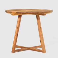 Saracina Home 36" Modern Acacia Slatted Round Outdoor Dining Table 5 Saracina Home 36" Modern Acacia Slatted Round Outdoor Dining Table -Saracina Home GUEST f55c8a51 8216 4e62 9551 fd35067c85af