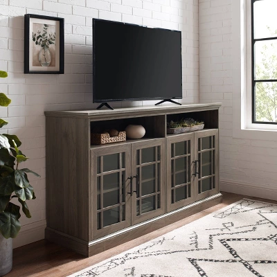 Transitional 4 Door Windowpane TV Stand for TVs up to 65" - Saracina Home Transitional 4 Door Windowpane TV Stand For TVs Up To 65" - Saracina Home -Saracina Home GUEST f65e182b 32d5 42aa 9fc8 2e5b84107c24