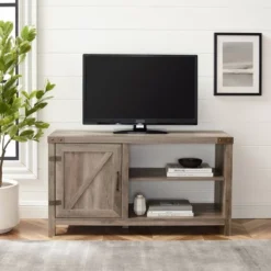 Clarabelle Rustic Industrial Barn Door TV Stand For TVs Up To 50" - Saracina Home 2 Clarabelle Rustic Industrial Barn Door TV Stand For TVs Up To 50" - Saracina Home -Saracina Home GUEST f721af0b a16e 4402 99a5 31573d83d0c5