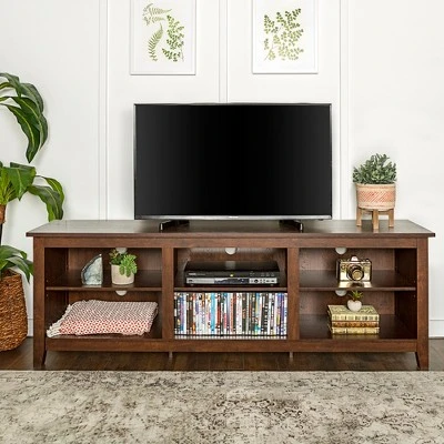 Transitional 6 Cubby Wood Open Storage Wood TV Stand for TVs up to 80"- Saracina Home Transitional 6 Cubby Wood Open Storage Wood TV Stand For TVs Up To 80"- Saracina Home -Saracina Home GUEST f89b070d c04c 4de6 a143 2ba0bc1fd9f0