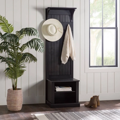 Waylon Rustic Farmhouse Solid Wood Tall Hall Tree - Saracina Home Waylon Rustic Farmhouse Solid Wood Tall Hall Tree - Saracina Home -Saracina Home GUEST fa95a34f dc11 450d 9b51 26e0edd461ff