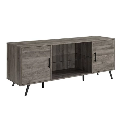 2 Door Mid-Century Modern Wood Storage TV Stand for TVs up to 65" - Saracina Home 2 Door Mid-Century Modern Wood Storage TV Stand For TVs Up To 65" - Saracina Home -Saracina Home GUEST fdbaa559 01a2 420c b9f9 1eddb90512df