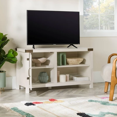 Clarabelle Rustic Industrial Barn Door TV Stand for TVs up to 50" - Saracina Home Clarabelle Rustic Industrial Barn Door TV Stand For TVs Up To 50" - Saracina Home -Saracina Home GUEST fefe7c85 4072 43ed 8c91 9087761446d9