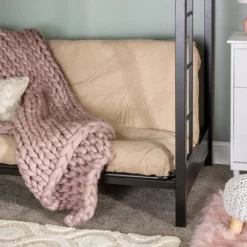 Twin Over Futon Analise Metal Bunk Bed Black - Saracina Home -Saracina Home GUEST ffe84cd1 2ca5 49b4 b5d9 a86751b3e5fc